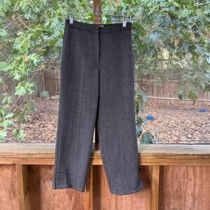 Jillian Jones Women's Vintage 100% Wool Grey Herringbone Dress Pants Size 6